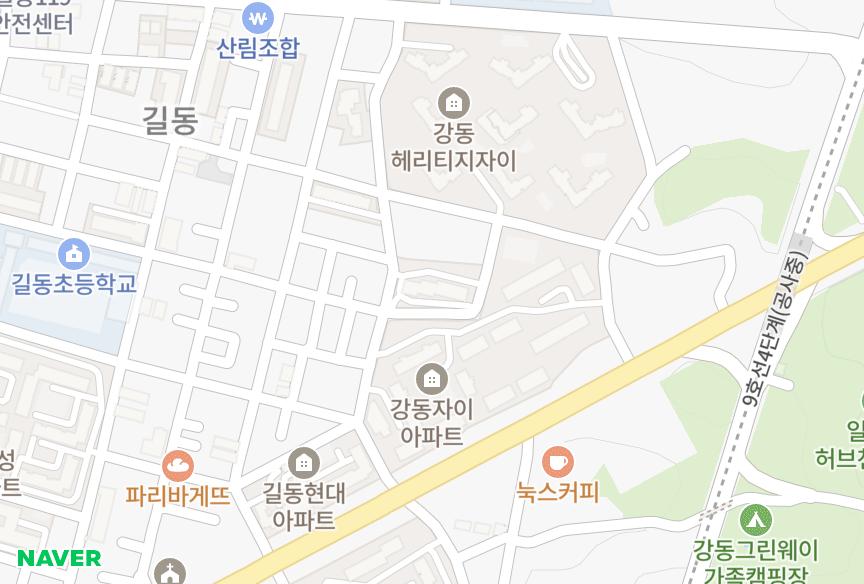 서울특별시 강동구 길동 삼익세라믹 위치·실거래 시세 지도