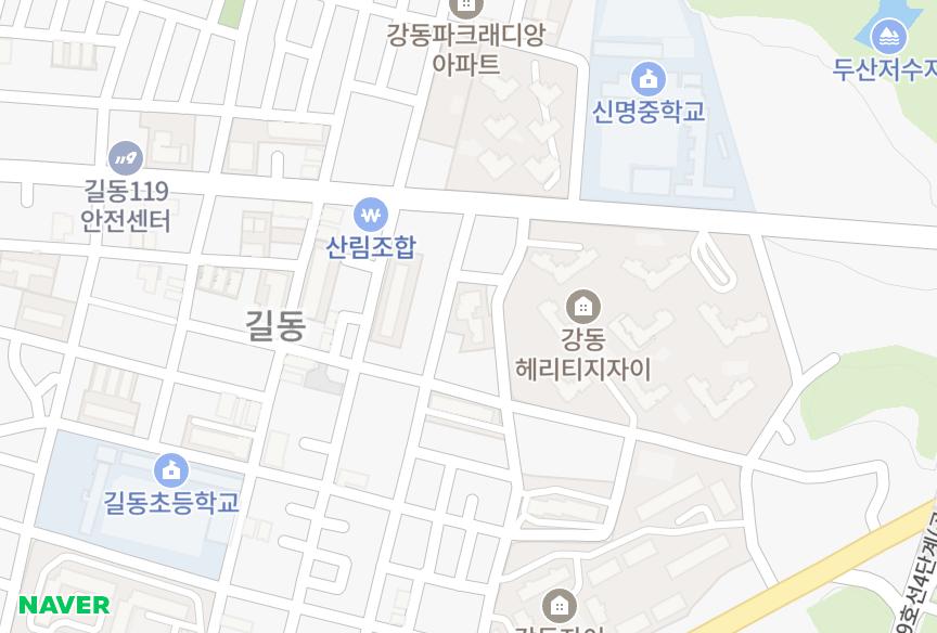서울특별시 강동구 길동 형인허브빌 위치·실거래 시세 지도