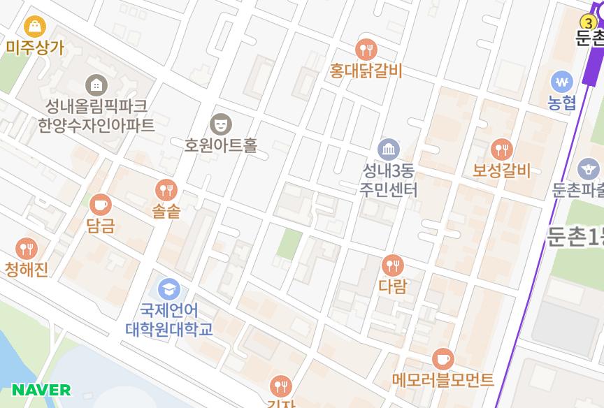 서울특별시 강동구 성내동 하나플러스ll 위치·실거래 시세 지도