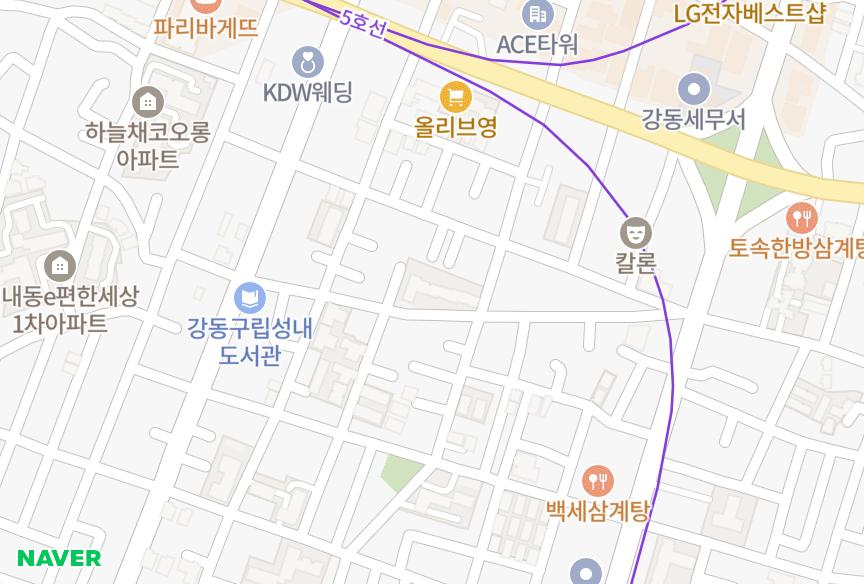 서울특별시 강동구 성내동 우림루미아트 위치·실거래 시세 지도