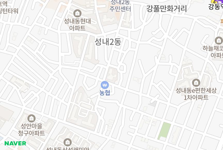 서울특별시 강동구 성내동 원다빌2 위치·실거래 시세 지도