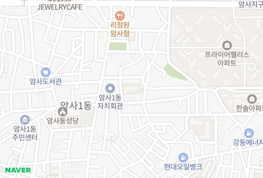 서울특별시 강동구 암사동 메이저 위치·실거래 시세 지도