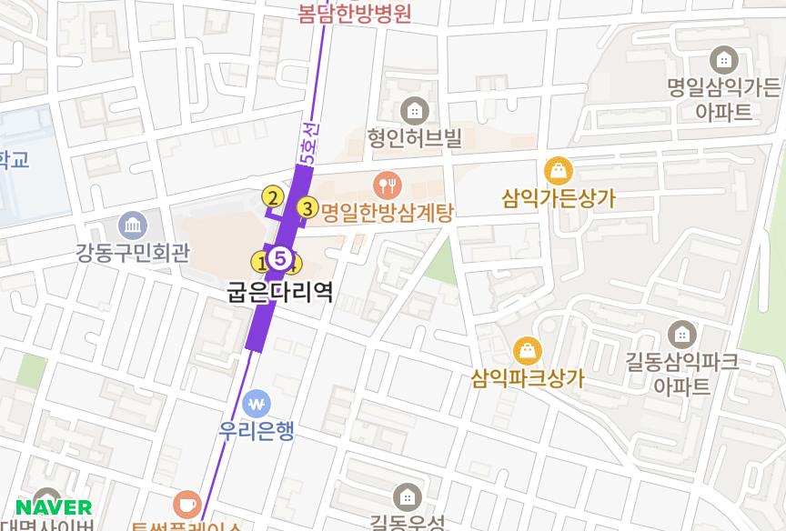 서울특별시 강동구 명일동 태천해오름 위치·실거래 시세 지도