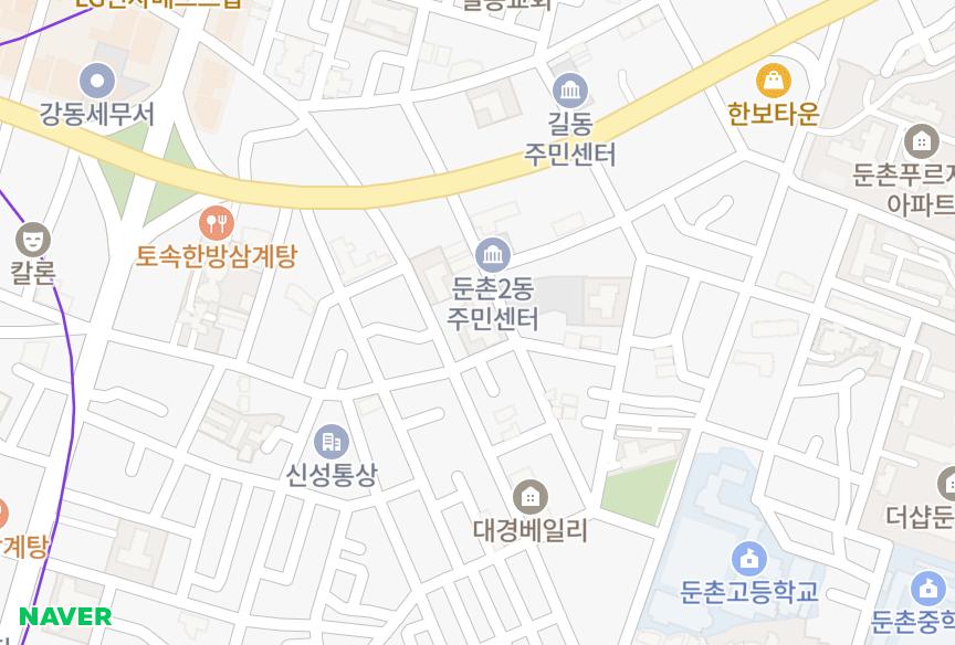 서울특별시 강동구 둔촌동 KnP이스트빌 위치·실거래 시세 지도