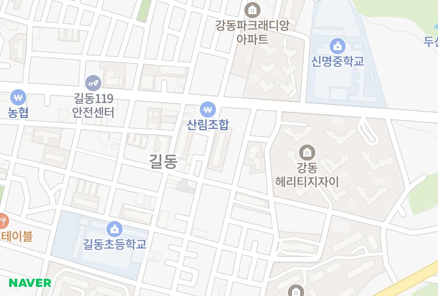 서울특별시 강동구 길동 도림씨티빌1차 위치·실거래 시세 지도