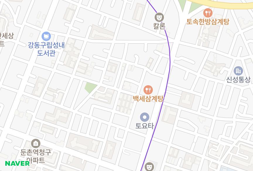 서울특별시 강동구 성내동 일심 위치·실거래 시세 지도