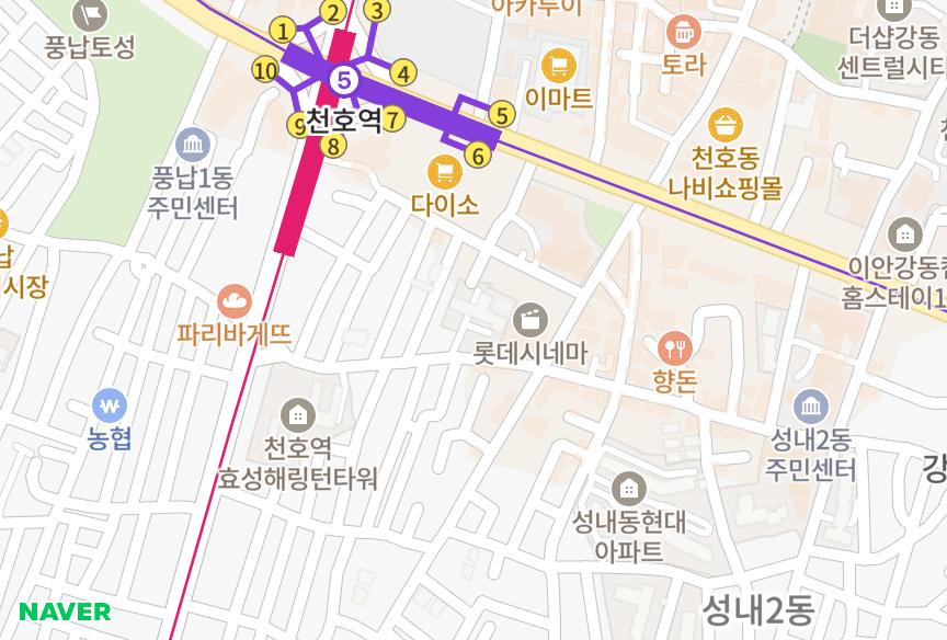 서울특별시 강동구 성내동 성내동대성 위치·실거래 시세 지도
