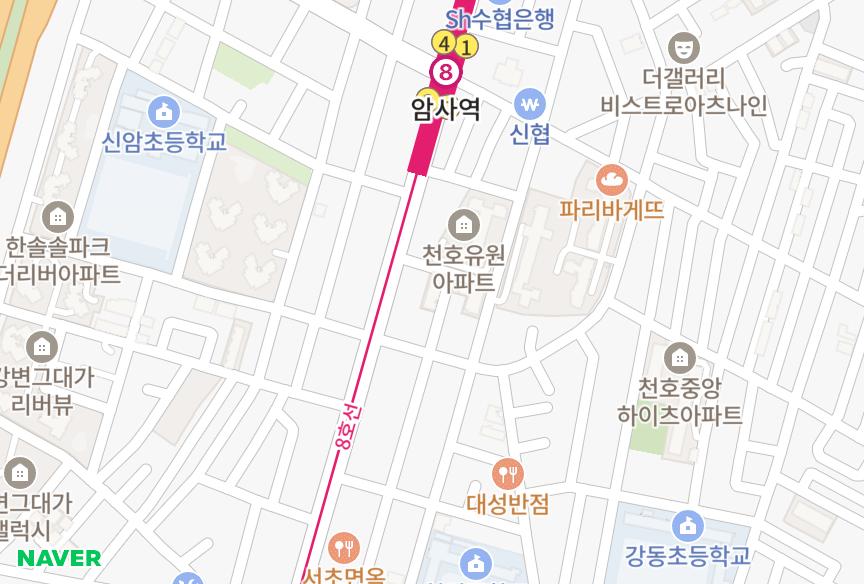 서울특별시 강동구 천호동 씨티빌 위치·실거래 시세 지도