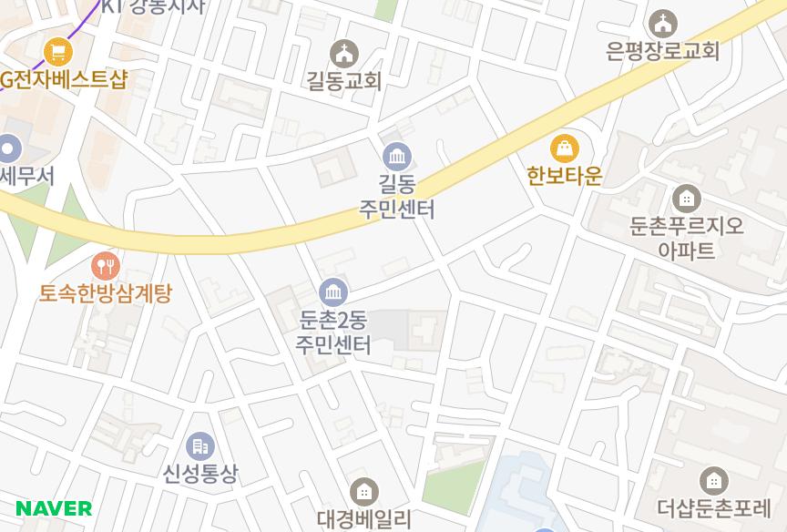 서울특별시 강동구 둔촌동 둔촌늘푸른 위치·실거래 시세 지도