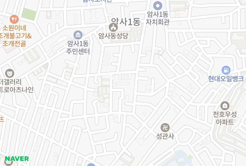 서울특별시 강동구 암사동 해가든 위치·실거래 시세 지도
