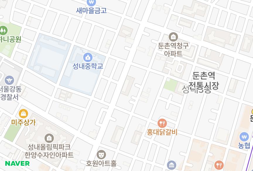 서울특별시 강동구 성내동 성내태천해오름15차 위치·실거래 시세 지도