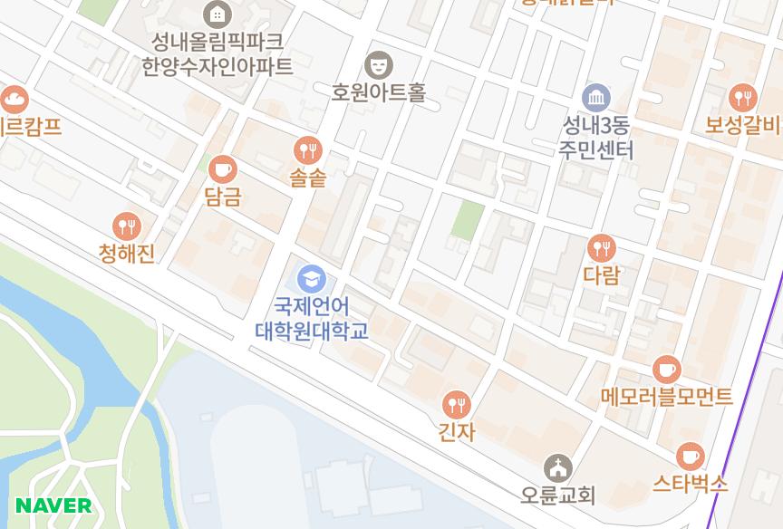 서울특별시 강동구 성내동 동남1차 위치·실거래 시세 지도