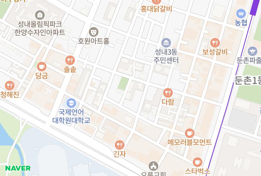 서울특별시 강동구 성내동 백룡도원 위치·실거래 시세 지도