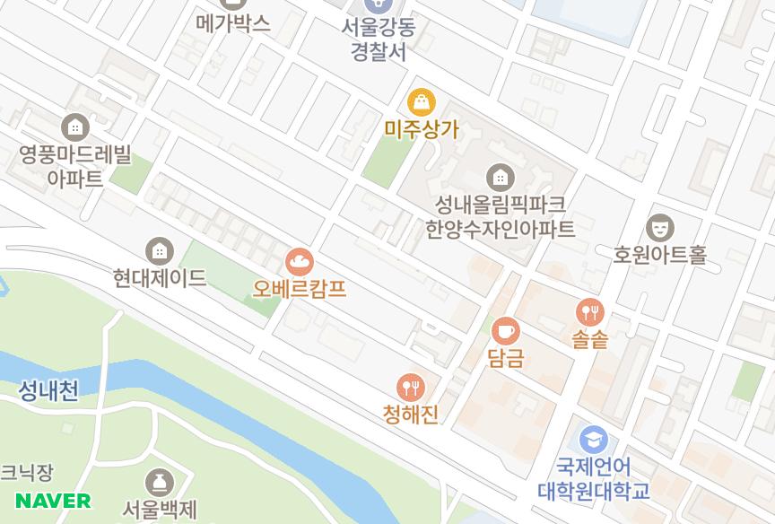 서울특별시 강동구 성내동 광남캐스빌3차 위치·실거래 시세 지도