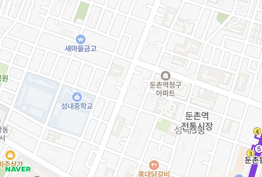 서울특별시 강동구 성내동 한솔에리즈3차 위치·실거래 시세 지도