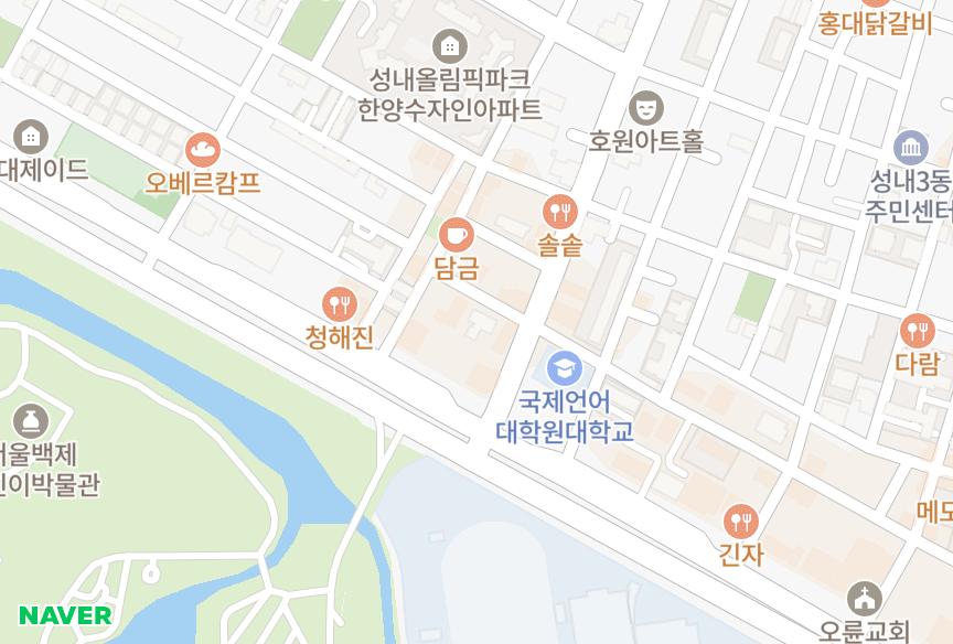 서울특별시 강동구 성내동 광남캐스빌아파트(448-5번지) 위치·실거래 시세 지도