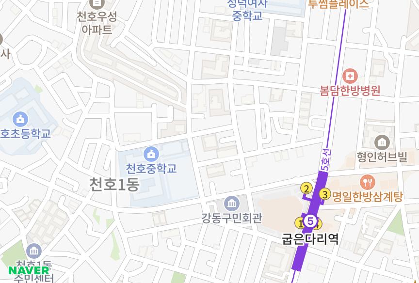 서울특별시 강동구 천호동 신동양빛여울 위치·실거래 시세 지도