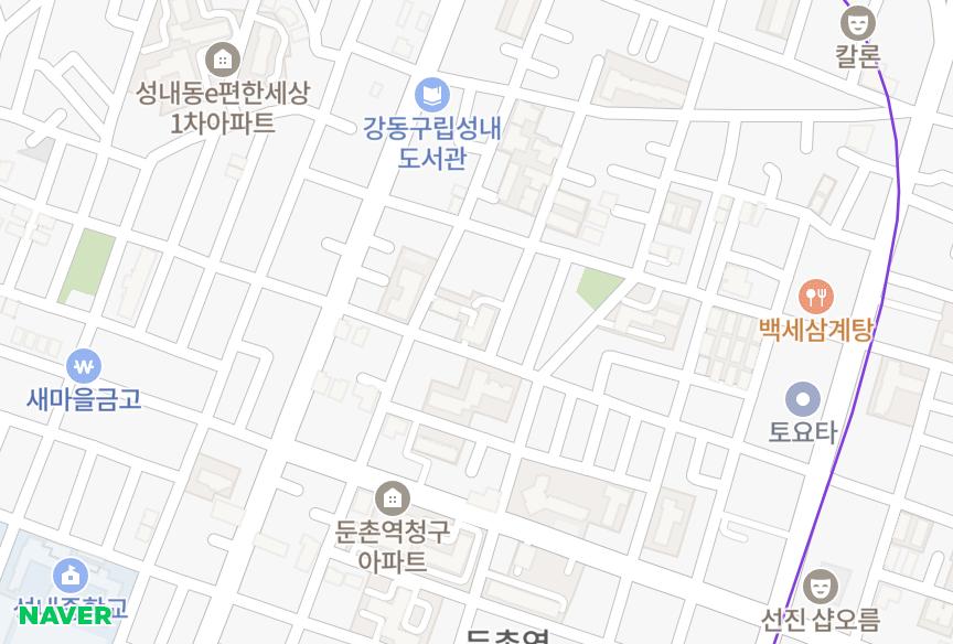 서울특별시 강동구 성내동 한솔애리즈8차 위치·실거래 시세 지도