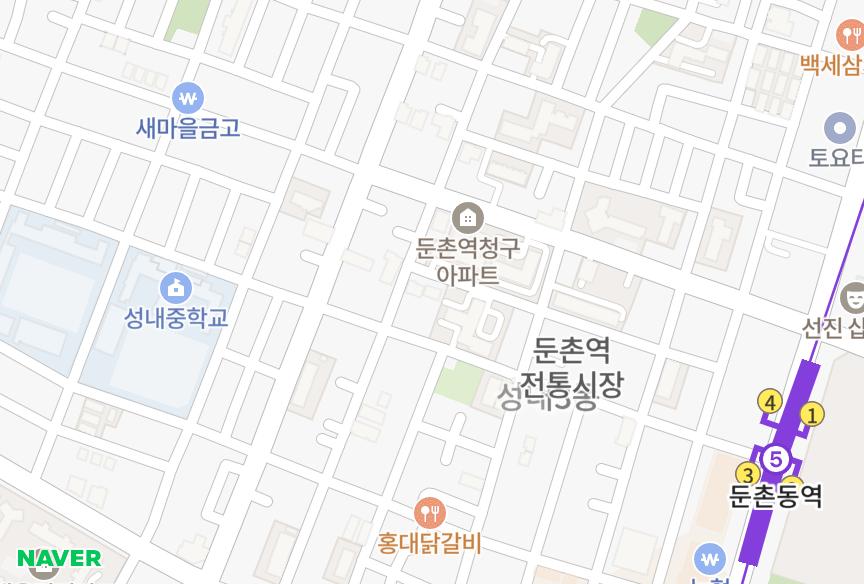 서울특별시 강동구 성내동 성내동AURAⅡ 위치·실거래 시세 지도