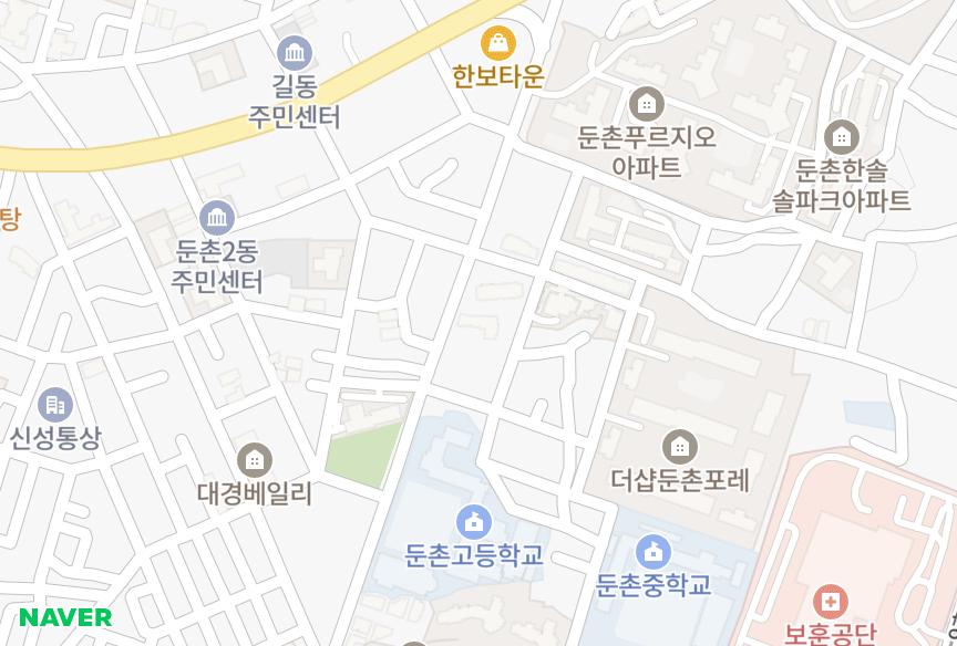 서울특별시 강동구 둔촌동 찬솔 위치·실거래 시세 지도