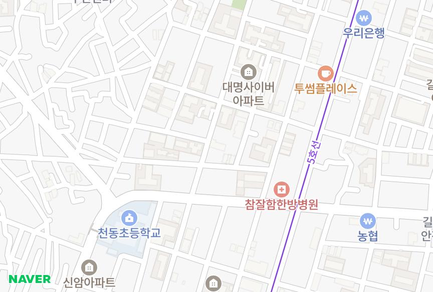 서울특별시 강동구 천호동 sm이로빌 위치·실거래 시세 지도