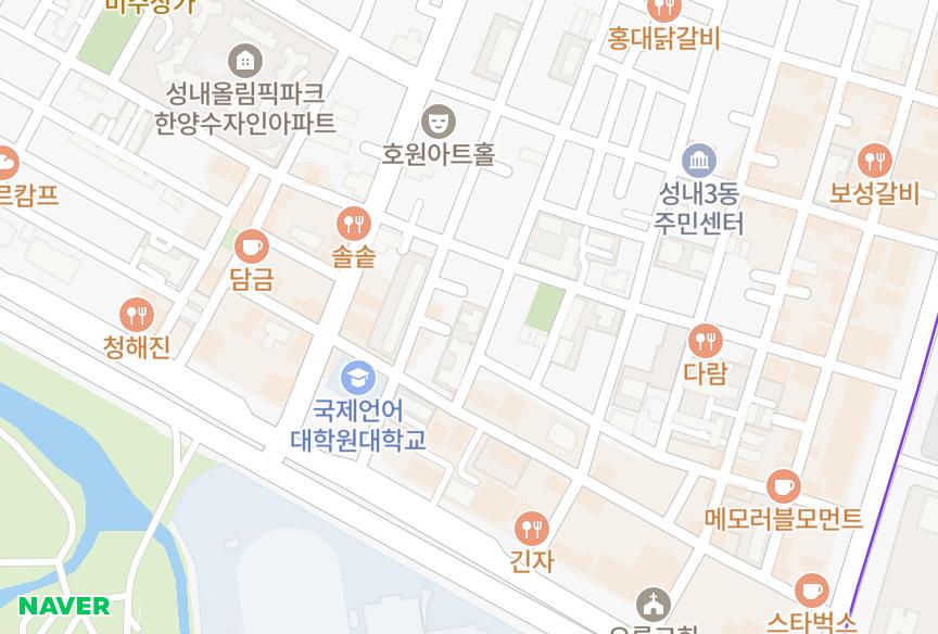 서울특별시 강동구 성내동 동남2차 위치·실거래 시세 지도