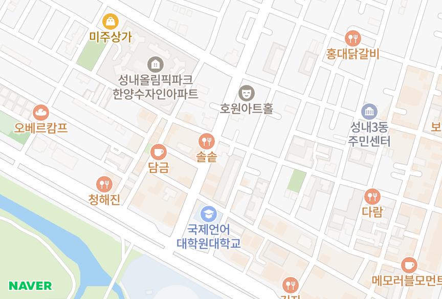 서울특별시 강동구 성내동 올림픽파크힐 위치·실거래 시세 지도