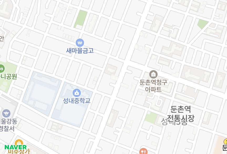 서울특별시 강동구 성내동 대주그린빌 위치·실거래 시세 지도