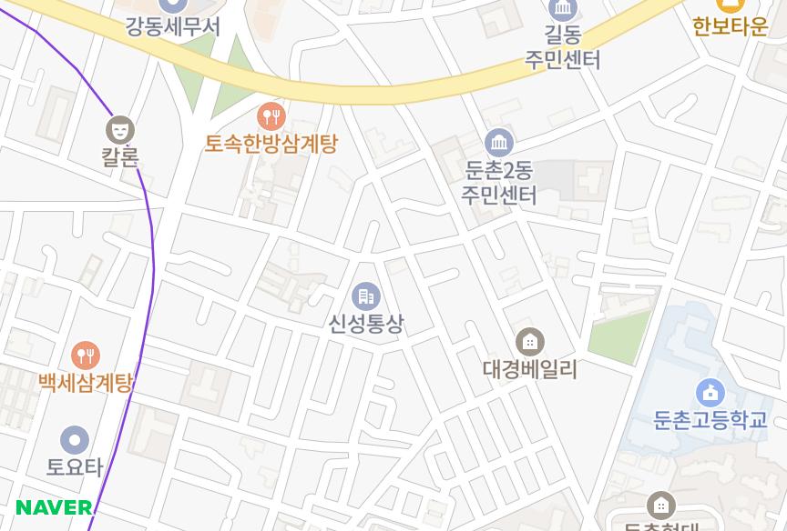 서울특별시 강동구 둔촌동 도원빌 위치·실거래 시세 지도