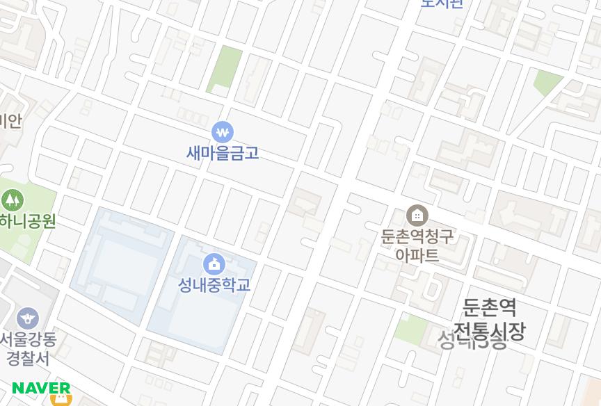 서울특별시 강동구 성내동 미랜드프레임빌 위치·실거래 시세 지도