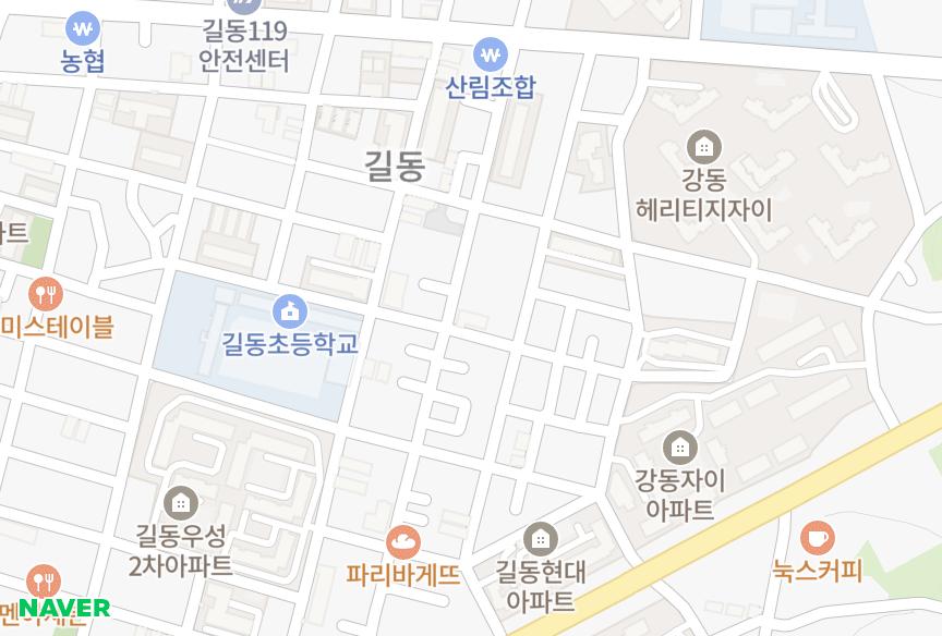 서울특별시 강동구 길동 하이존 위치·실거래 시세 지도