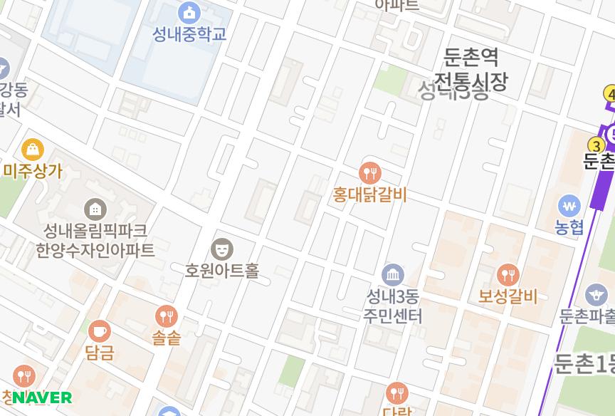 서울특별시 강동구 성내동 삼진 위치·실거래 시세 지도