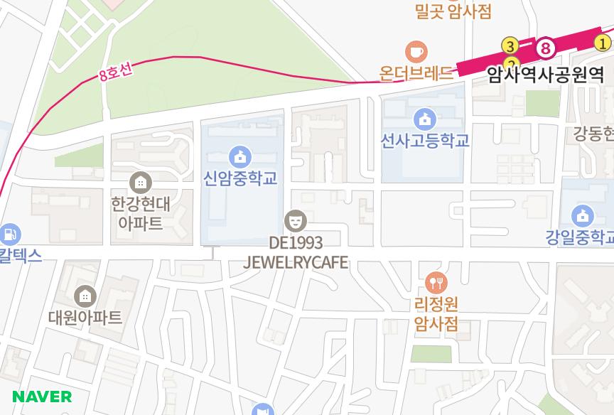 서울특별시 강동구 암사동 영상 위치·실거래 시세 지도