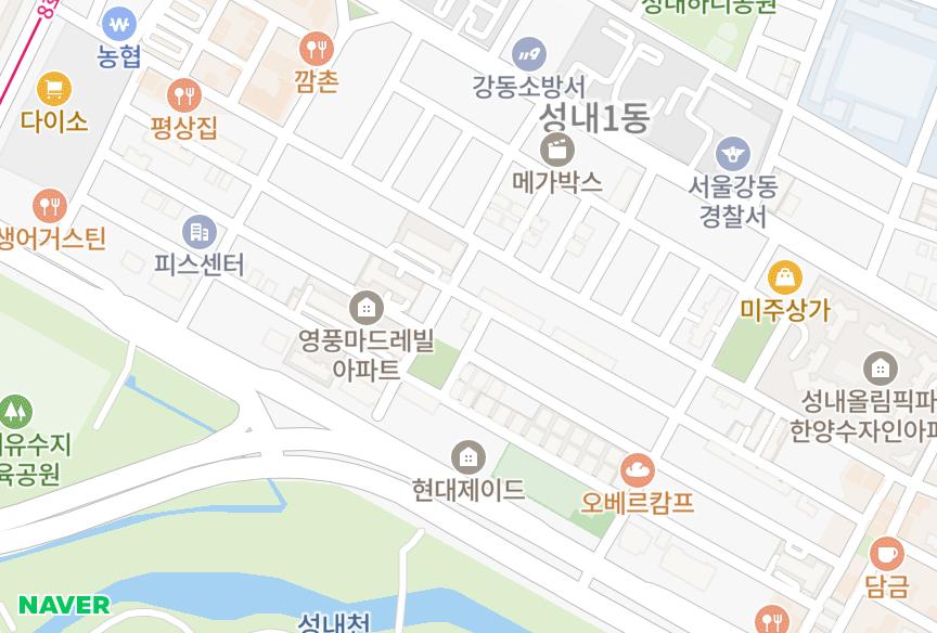 서울특별시 강동구 성내동 탑건위너빌 위치·실거래 시세 지도