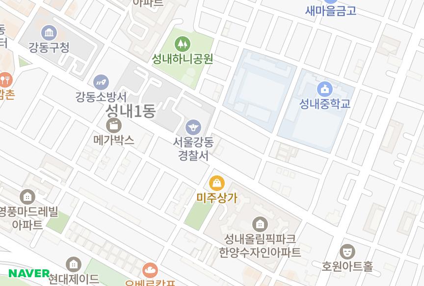 서울특별시 강동구 성내동 노블레스트 위치·실거래 시세 지도