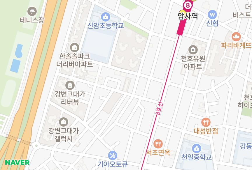 서울특별시 강동구 천호동 부강 위치·실거래 시세 지도