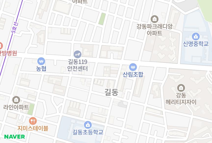 서울특별시 강동구 길동 양촌 위치·실거래 시세 지도