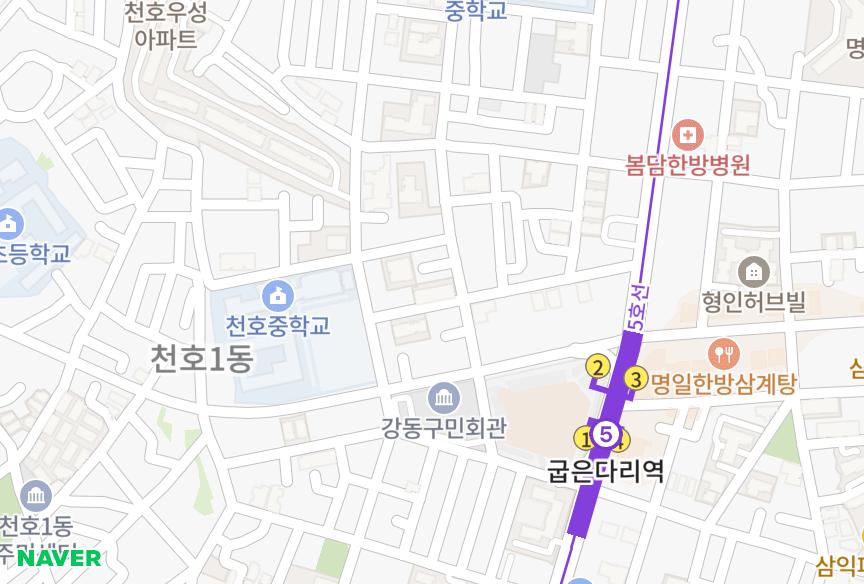 서울특별시 강동구 천호동 천호동동성 위치·실거래 시세 지도