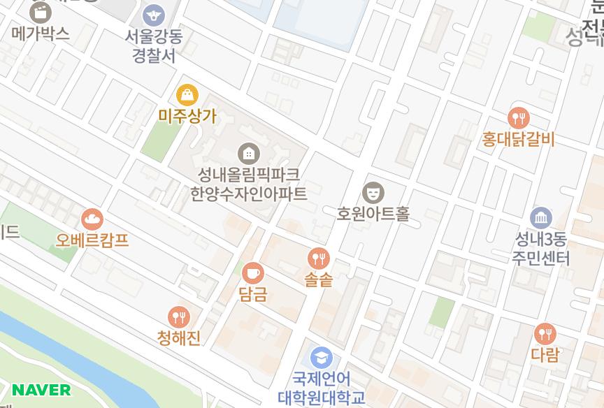 서울특별시 강동구 성내동 로얄 위치·실거래 시세 지도