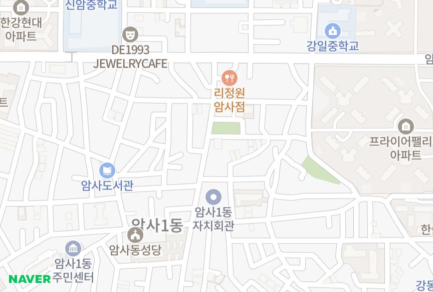 서울특별시 강동구 암사동 삼화그린 위치·실거래 시세 지도