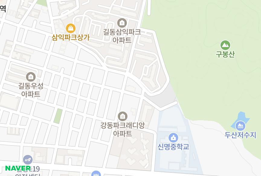 서울특별시 강동구 길동 골든빌 위치·실거래 시세 지도