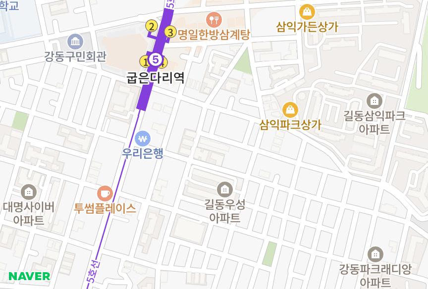 서울특별시 강동구 길동 주풍그린빌 위치·실거래 시세 지도