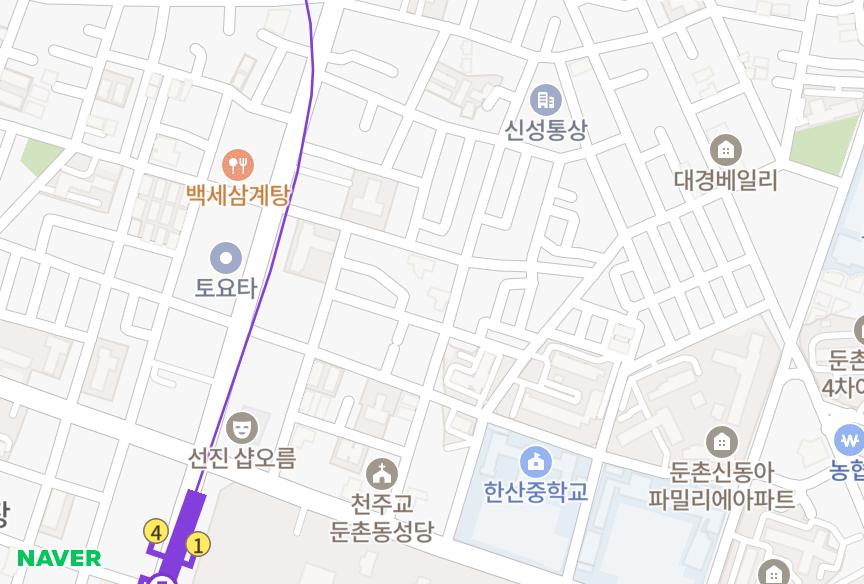 서울특별시 강동구 둔촌동 한솔파로스 위치·실거래 시세 지도