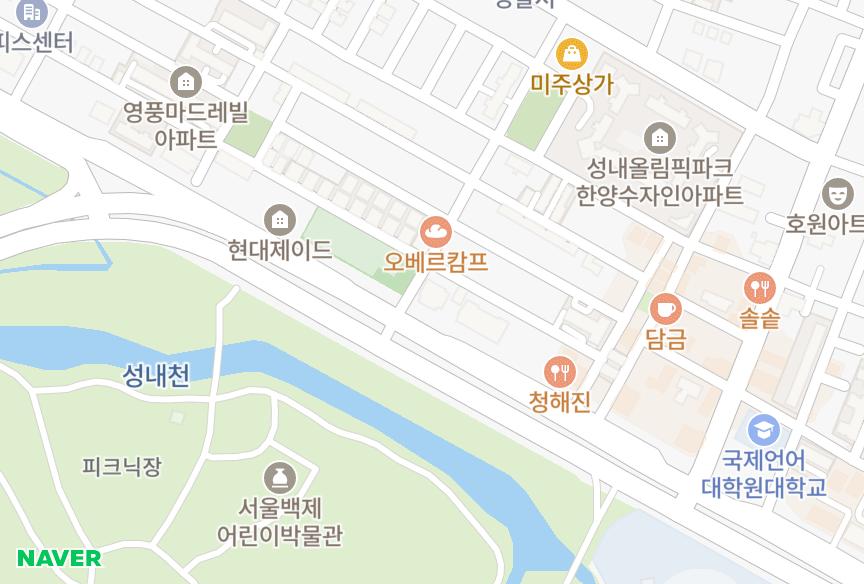 서울특별시 강동구 성내동 현대토파즈 위치·실거래 시세 지도