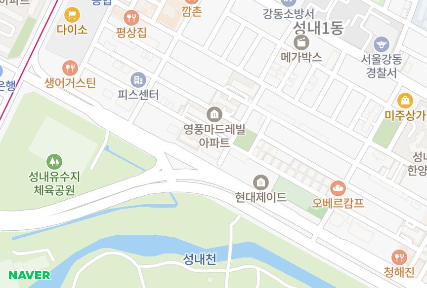 서울특별시 강동구 성내동 삼성파크타워 위치·실거래 시세 지도