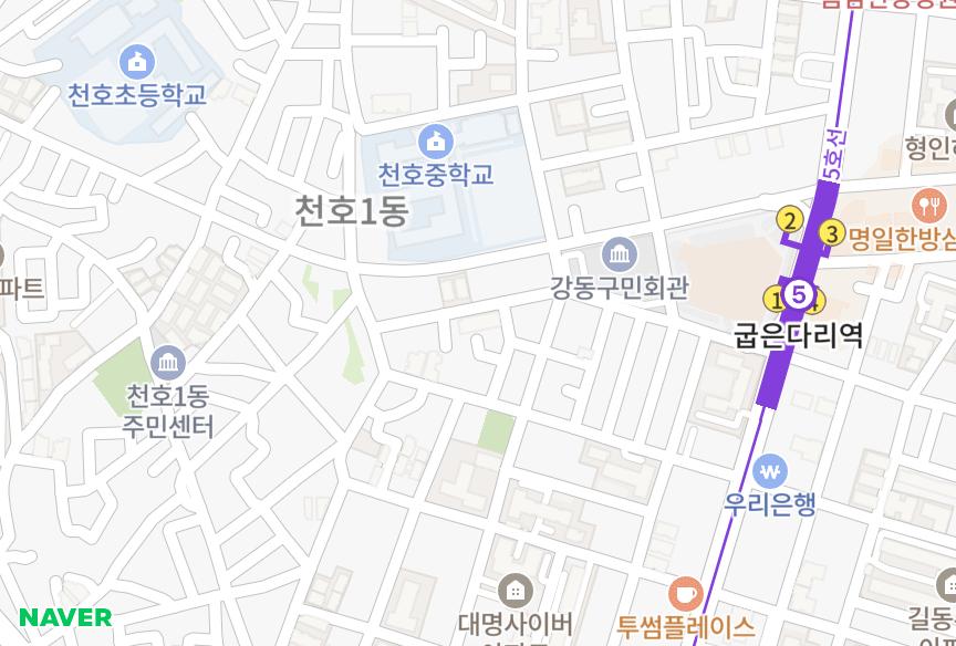 서울특별시 강동구 천호동 아크로파크 위치·실거래 시세 지도