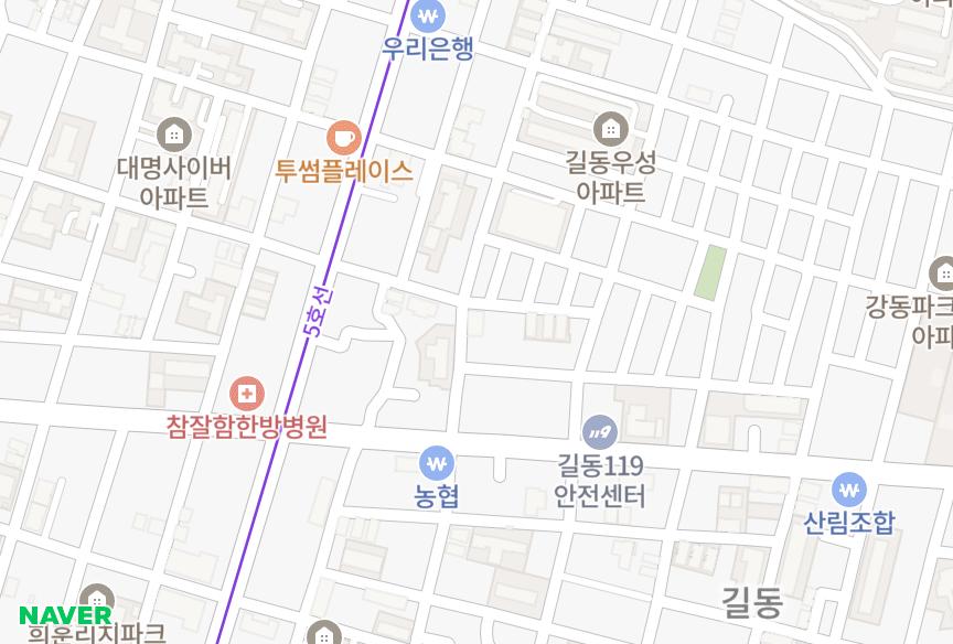 서울특별시 강동구 길동 효성노바 위치·실거래 시세 지도