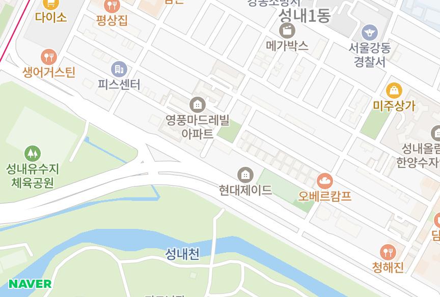 서울특별시 강동구 성내동 몽촌토성맨숀 위치·실거래 시세 지도