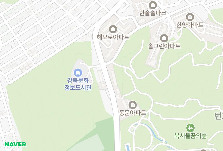 서울특별시 강북구 번동 현대 위치·실거래 시세 지도
