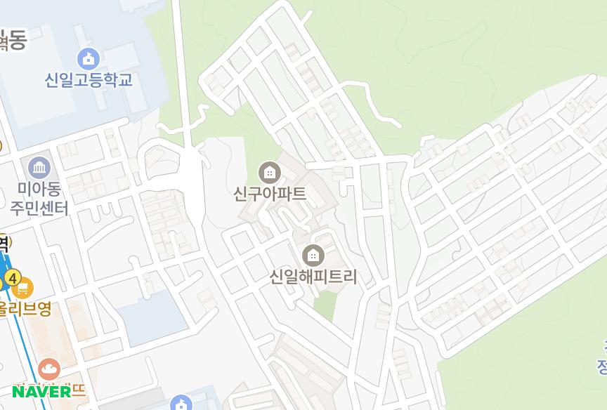 서울특별시 강북구 미아동 한일 위치·실거래 시세 지도